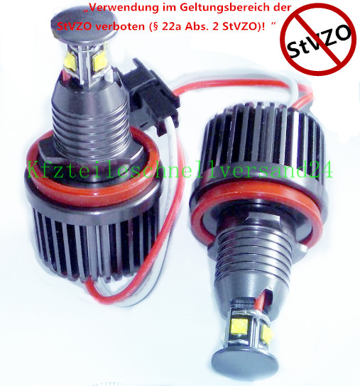 40W 40 Watt LED Angel Eyes H8 BMW E81,E90,E91,E60,E63,E84,E92,E93,X5,X6*CREE* - Bild 1 von 1