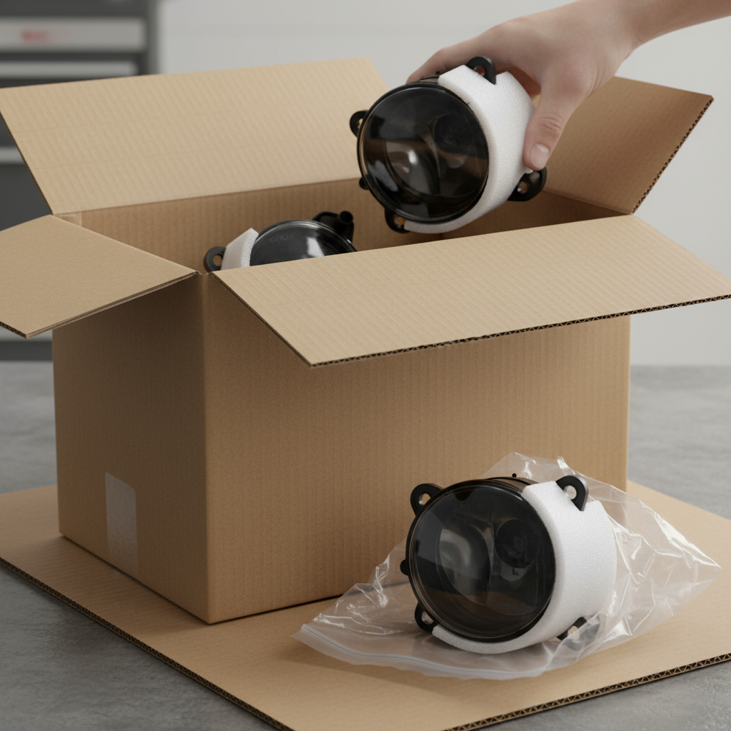 Nebelscheinwerfer wird Ausgepackt