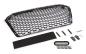 Preview: Sportgrill Frontgrill Kühlergrill Wabengrill Passend für Audi A4 B9 Grill ohne Emblem ab 2016- Chrom Schwarz mit Emblemhalter