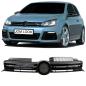 Preview: Golf 6 Kühlergrill, Sportgrill, mit Aussparung für das Emblem im Rippen-Design passend für passend für VW Golf 6Typ 1KLimousine / Variant / CabrioBj. 10/2008 - 10/2012