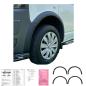 Preview: Radlaufleisten Radlaufschutz Radlaufabdeckung / Radlaufverbreiterung Set für VW T5  + T5.1 Transporter / Caravelle / Multivan Hochglanz schwarz mit ABE