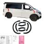Preview: Radlaufleisten Radlaufschutz Radlaufabdeckung / Radlaufverbreiterung Set für VW T6.1 Transporter / Caravelle / Multivan 19-23 schwarz / matt mit ABE