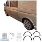 Preview: Radlaufleisten Radlaufschutz Radlaufabdeckung / Radlaufverbreiterung Set für VW T5 + T5.1 Transporter schwarz matt mit ABE