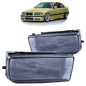 Preview: Nebelscheinwerfer SET Smoke Rauchglas schwarz geriffelt passt für alle BMW E36