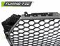 Preview: Sportgrill / Kühlergrill für Audi A4 B9 (8W) 15-19 matt silber in Wabendesign