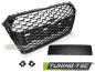 Preview: Sportgrill / Kühlergrill für Audi A4 B9 (8W) 15-19 Hochglanz schwarz in Wabendesign mit PDC