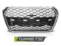 Preview: Sportgrill / Kühlergrill für Audi A4 B9 (8W) 15-19 chrom/Hochglanz schwarz in Wabendesign mit PDC