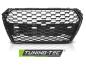 Preview: Sportgrill / Kühlergrill für Audi A4 B9 (8W) 15-19 Hochglanz schwarz in Wabendesign