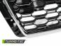 Preview: Sportgrill / Kühlergrill für Audi A4 B9 (8W) 15-19 chrom/Hochglanz schwarz in Wabendesign