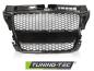 Preview: Sportgrill / Kühlergrill für Audi A3 8P Facelift 08-12 Hochglanz schwarz in Wabendesign