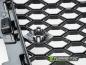Preview: Sportgrill / Kühlergrill für Audi A3 8P Facelift 08-12 Hochglanz schwarz in Wabendesign mit PDC