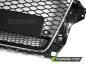 Preview: Sportgrill / Kühlergrill für Audi A3 8V 12-16 Chrom/Hochglanz schwarz in Wabendesign