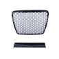Preview: Kühlergrill Wabengrill Schwarz glanz passend für Audi A6 C6 4F Facelift 08-11