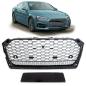 Preview: Sportgrill / Kühlergrill für Audi A5 (F5) Coupe Cabrio Sportback ab 2016 Hochglanz schwarz