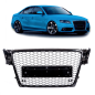 Preview: Kühlergrill Waben Sport Grill Schwarz glanz für Audi A4 B8 08-12 kein RS4