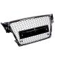 Preview: Kühlergrill Waben Sport Grill Schwarz glanz für Audi A4 B8 08-12 kein RS4