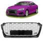 Preview: Kühlergrill Wabendesign Grill Schwarz glanz komplett für Audi A5 F5 außer RS5
