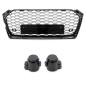 Preview: Kühlergrill Wabendesign Grill Schwarz glanz komplett für Audi A5 F5 außer RS5