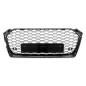 Preview: Kühlergrill Wabendesign Grill Schwarz glanz komplett für Audi A5 F5 außer RS5