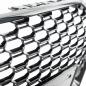 Preview: Kühlergrill Wabendesign Grill Schwarz glanz komplett für Audi A5 F5 außer RS5