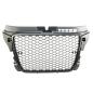 Preview: Kühlergrill Wabengrill Schwarz Glanz passt für Audi A3 8P Facelift 08-13