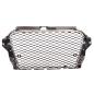 Preview: Sportgrill / Kühlergrill für Audi A3 8V 12-16 Hochglanz Schwarz / Chrom in Wabendesign