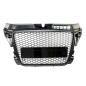 Preview: Kühlergrill Waben für PDC Schwarz Glanz für Audi A3 8P Facelift 08-13 nicht RS3