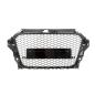 Preview: Wabendesign Kühlergrill Schwarz Glanz +PDC passt für Audi A3 8V 12-16 ohne RS3