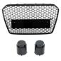 Preview: Sport Kühlergrill Grill ohne Emblem Schwarz glanz für Audi A5 B8 8