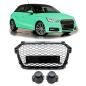 Preview: Kühlergrill Grill Wabendesign Schwarz glanz für Audi A5 8T 2007-2011 nicht S5