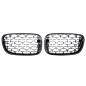 Preview: KÜHLERGRILL DIAMANT GRILL PASST FÜR BMW 7ER G11 G12 LCI AB 15-19 SCHWARZ CHROM
