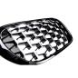Preview: KÜHLERGRILL DIAMANT GRILL PASST FÜR BMW 7ER G11 G12 LCI AB 15-19 SCHWARZ CHROM