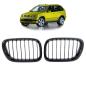 Preview: Sportgrill Kühlergrill Single für BMW X5 E53 00-03 Hochglanz schwarz