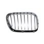 Preview: Sportgrill Kühlergrill Single für BMW X5 E53 00-03 Hochglanz schwarz