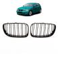 Preview: Kühlergrill Schwarz Glanz Doppelsteg SATZ passend für BMW 1er E81 E82 E87 E88