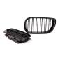 Preview: Kühlergrill für BMW 3er E46 Limo Touring 01-05 FACELIFT Schwarz Glanz Doppelsteg