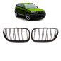 Preview: Kühlergrill SET Schwarz Hochglanz Doppelsteg passend für BMW X3 E83 LCI 06-11
