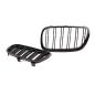 Preview: Kühlergrill SET Schwarz Hochglanz Doppelsteg passend für BMW X3 E83 LCI 06-11
