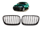 Preview: Doppelsteg Kühlergrill Schwarz Glanz Set passt für BMW X5 E70 X6 E71 E72 06-13