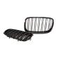 Preview: Doppelsteg Kühlergrill Schwarz Glanz Set passt für BMW X5 E70 X6 E71 E72 06-13