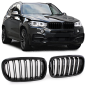 Preview: Kühlergrill Frontgrill für BMW X5 F15 / X6 F16 13-17 Doppelsteg Schwarz Glanz