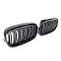 Preview: Set Doppelsteg Kühlergrill schwarz Glanz für für BMW 2er Active Tourer F45