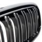 Preview: Set Doppelsteg Kühlergrill schwarz Glanz für für BMW 2er Active Tourer F45