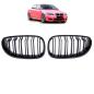 Preview: SET Doppelsteg Kühlergrill Schwarz MATT Grill passend für BMW 5er E60 E61 + LCI
