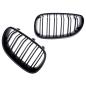 Preview: SET Doppelsteg Kühlergrill Schwarz MATT Grill passend für BMW 5er E60 E61 + LCI