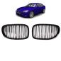 Preview: Doppelsteg Kühlergrill Schwarz GLANZ Performance passt für BMW 7er F01 F02 08-15