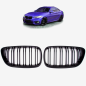 Preview: Kühlergrill SET Schwarz Matt Doppelsteg passt für BMW 2er F22 F23 235 240 M2