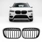 Preview: Sportgrill Kühlergrill Single kompatibel mit BMW X1 F48 14-19 schwarz glanz
