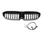 Preview: LED-Kühlergrill mit einer Lamelle in Hochglanz schwarz für BMW 3er G20 G21 19-22