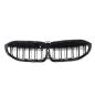 Preview: LED-Kühlergrill mit Doppelrippe in Hochglanz schwarz für BMW 3er G20 G21 19-22